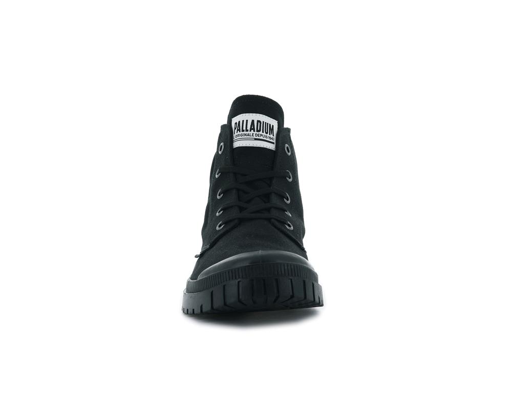 Black / Black Palladium PAMPA SP20 HI CANVAS Women High Tops Shoes  Israel |  90436-PAEK