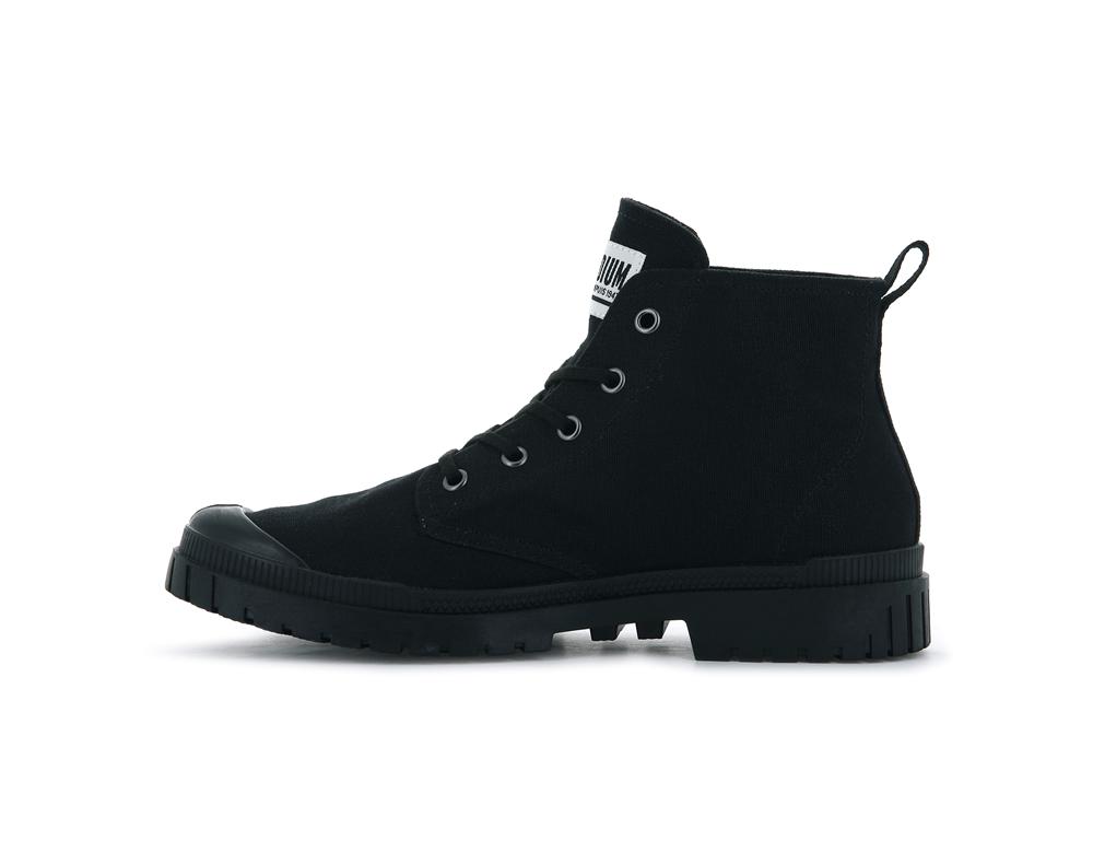 Black / Black Palladium PAMPA SP20 HI CANVAS Women High Tops Shoes  Israel |  90436-PAEK