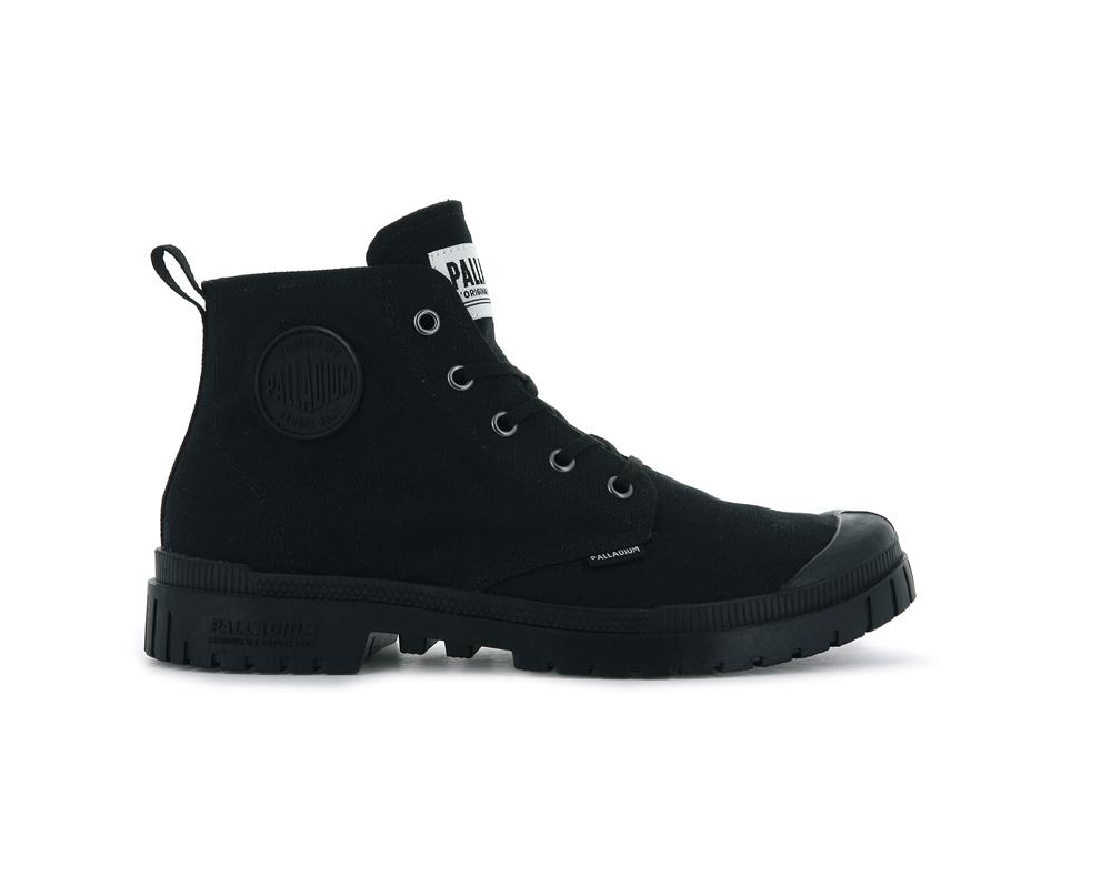 Black / Black Palladium PAMPA SP20 HI CANVAS Women High Tops Shoes  Israel |  90436-PAEK