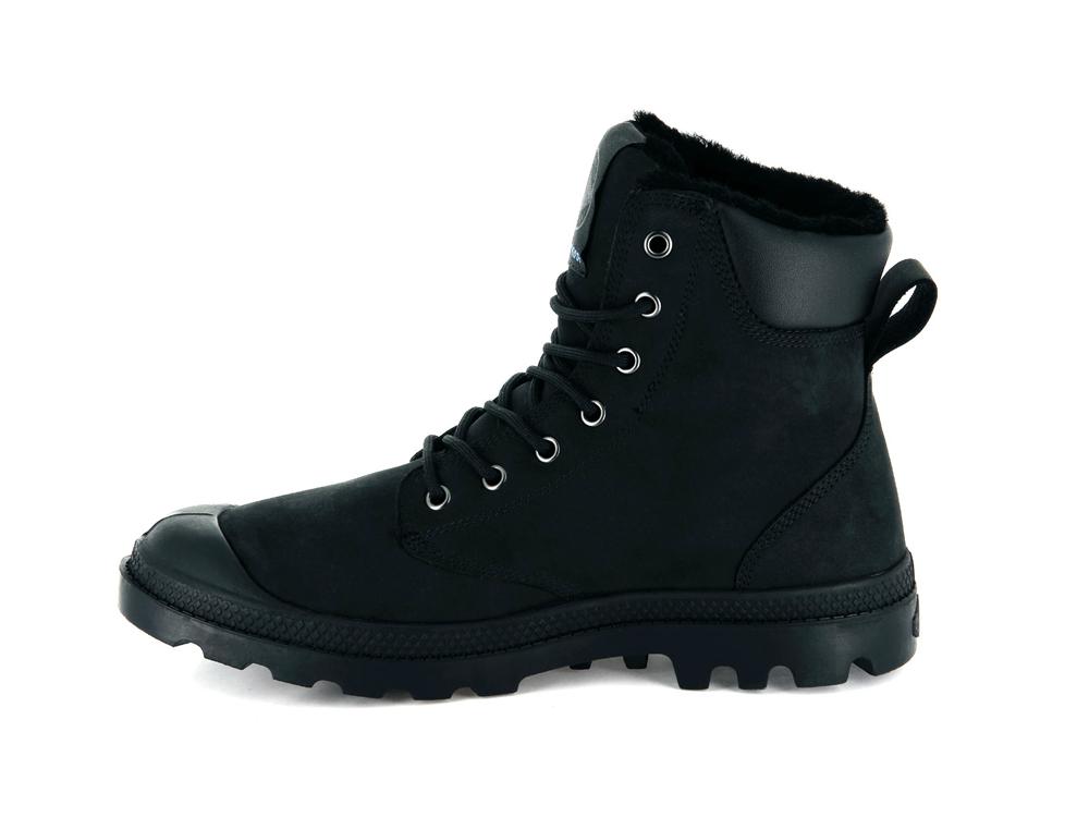 Black / Black Palladium PAMPA SPORT CUFF WPS Women High Top Boots  Israel |  32894-NHWZ