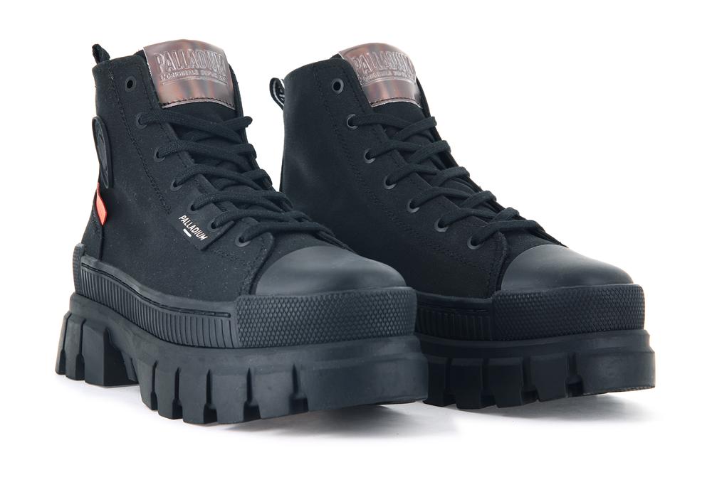 Black / Black Palladium REVOLT HI TX Women High Top Boots  Israel |  02315-VBWG