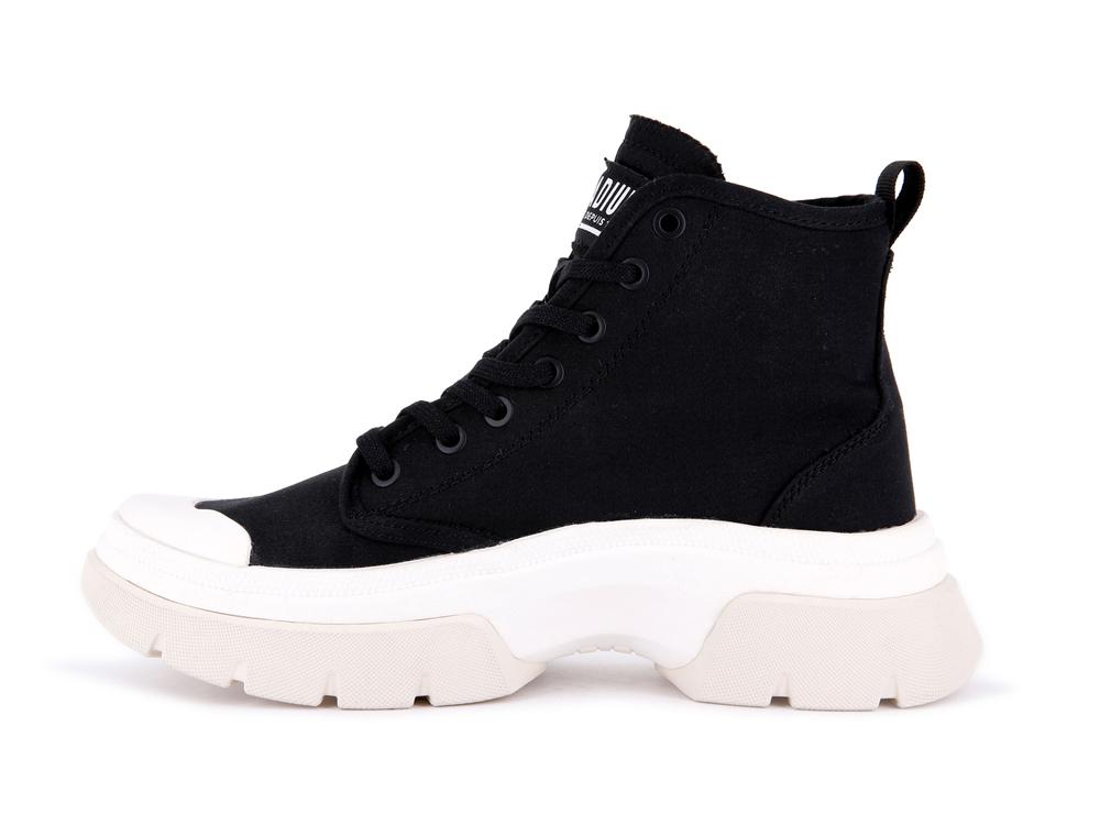 Black / Marshmallow Palladium PALLAWAVE Women High Top Boots  Israel |  07348-XRCY