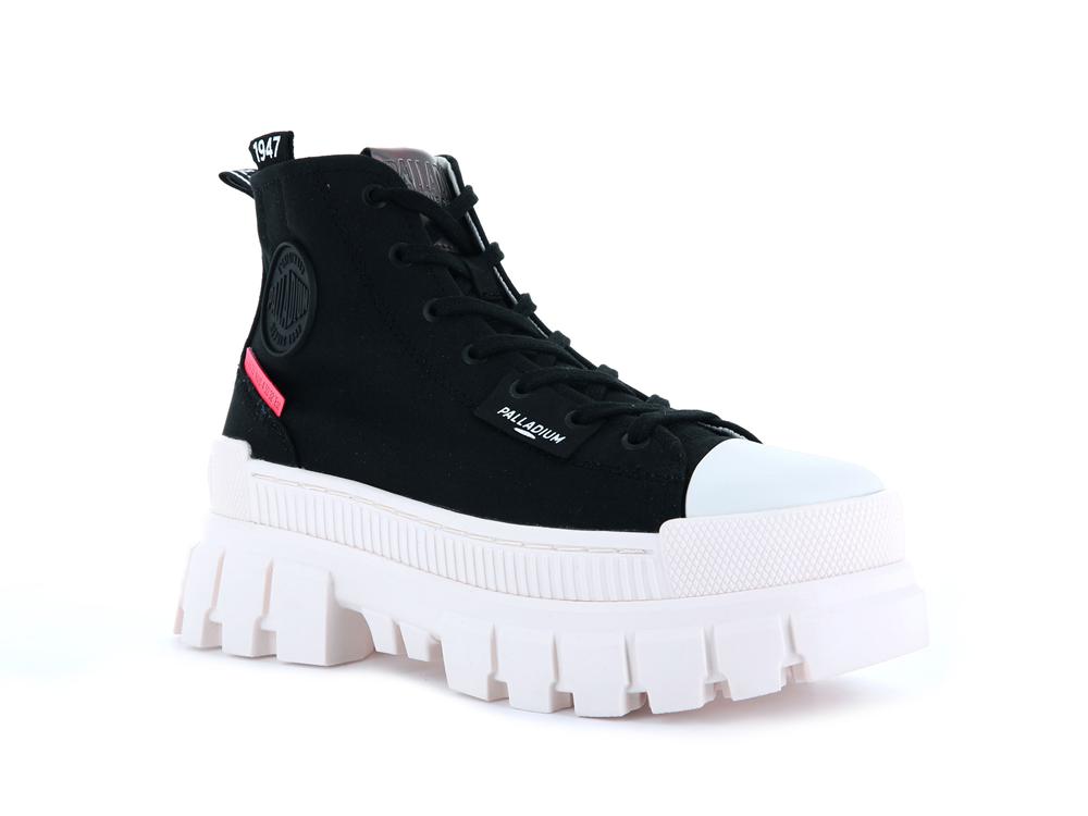 Black / Marshmallow Palladium REVOLT HI TX Women High Top Boots  Israel |  34918-BWSM