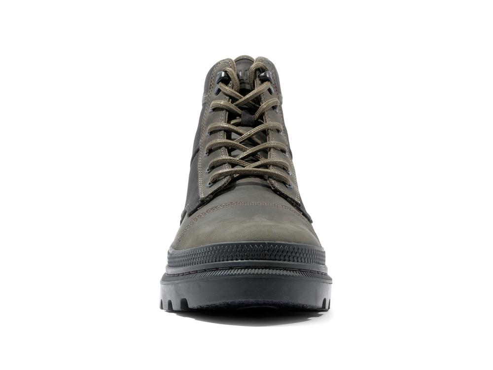 Black / Olive Night Palladium PALLATROOPER ROUGH Men High Top Boots  Israel |  56827-YLXU