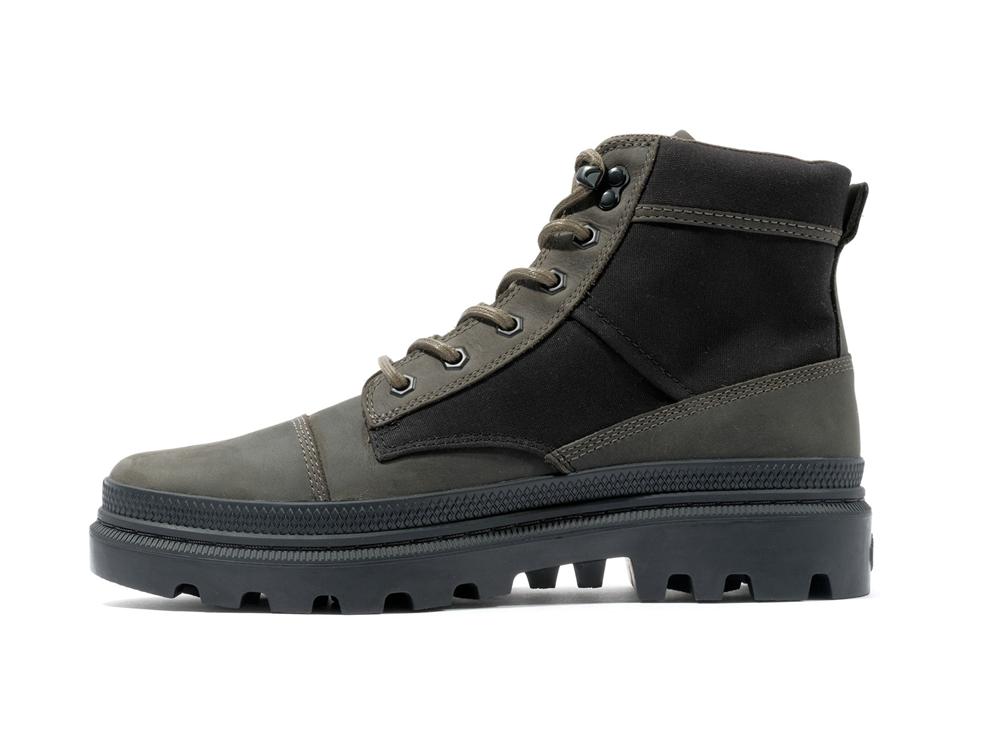 Black / Olive Night Palladium PALLATROOPER ROUGH Men High Top Boots  Israel |  56827-YLXU