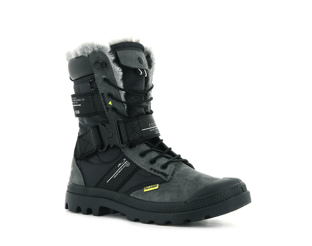 Black / Raven Palladium PAMPA EUROPA TACTICAL X DESTINY Women High Top Boots  Israel |  68973-PUVX