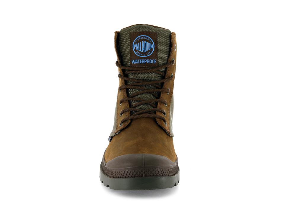 Bridle Brown / Moon Mist Palladium PAMPA SPORT CUFF WPN Women High Top Boots  Israel |  13740-ZVDQ