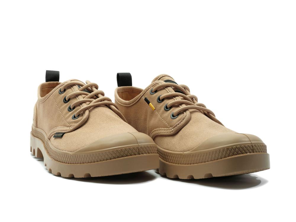 Caramel Brown Palladium PAMPA OX HTG SUPPLY Men Low Tops Shoes  Israel |  49320-AXDZ