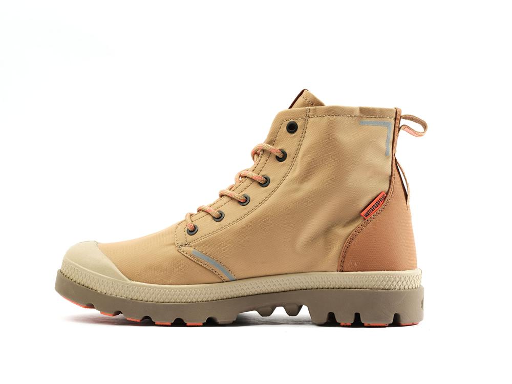 Caramel Brown / Cinammon Palladium PAMPA LITE+ RECYCLE WP+ Women High Top Boots  Israel |  70453-IGEN