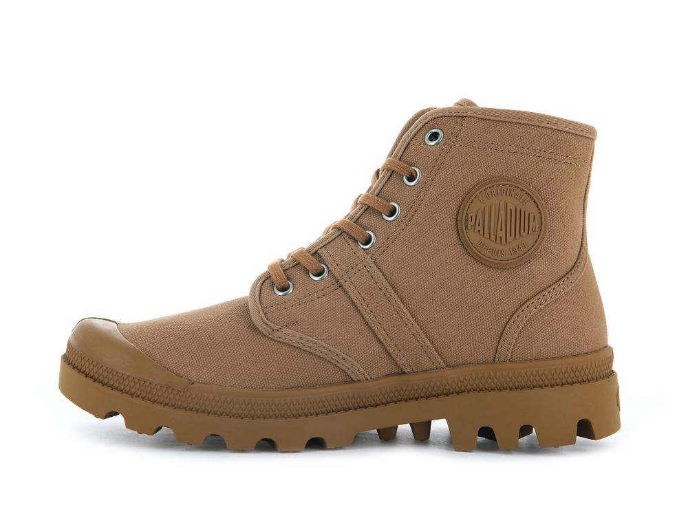 Cinnamon Brown Palladium PALLABROUSSE Men High Top Boots  Israel |  16503-ZCLU