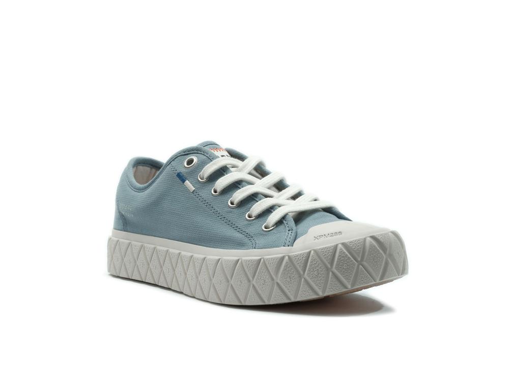 City Blue Palladium PALLA ACE CANVAS Men Low Top Sneakers  Israel |  12608-EKYU