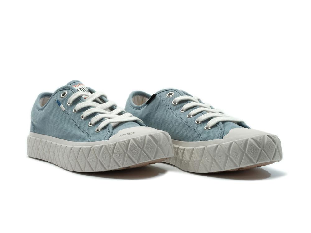 City Blue Palladium PALLA ACE CANVAS Men Low Top Sneakers  Israel |  12608-EKYU