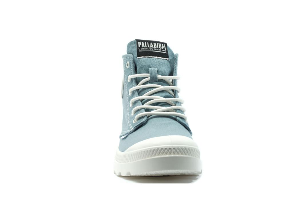 City Blue Palladium PAMPA BLANC Men High Tops Shoes  Israel |  65271-DJYG