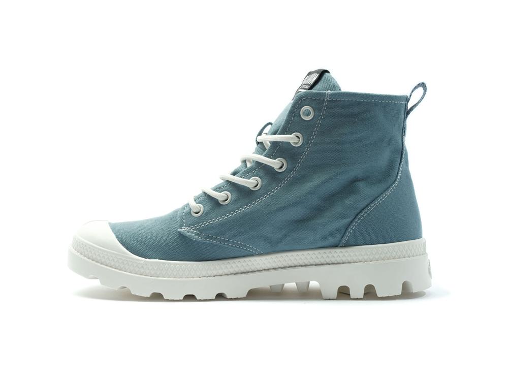 City Blue Palladium PAMPA BLANC Men High Tops Shoes  Israel |  65271-DJYG