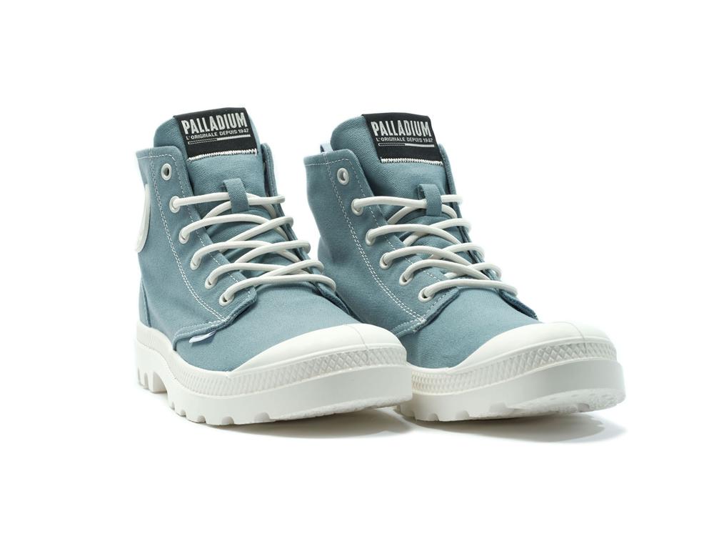 City Blue Palladium PAMPA BLANC Men High Tops Shoes  Israel |  65271-DJYG