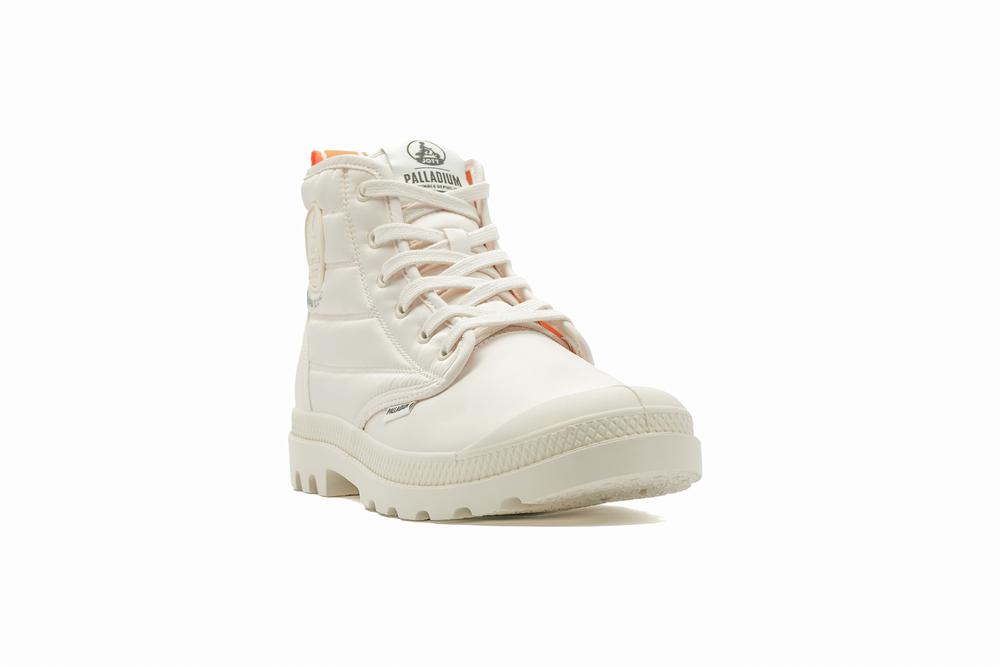 Clay White Palladium PAMPA HI DARE RHONA Women High Tops Shoes  Israel |  34670-PLBC