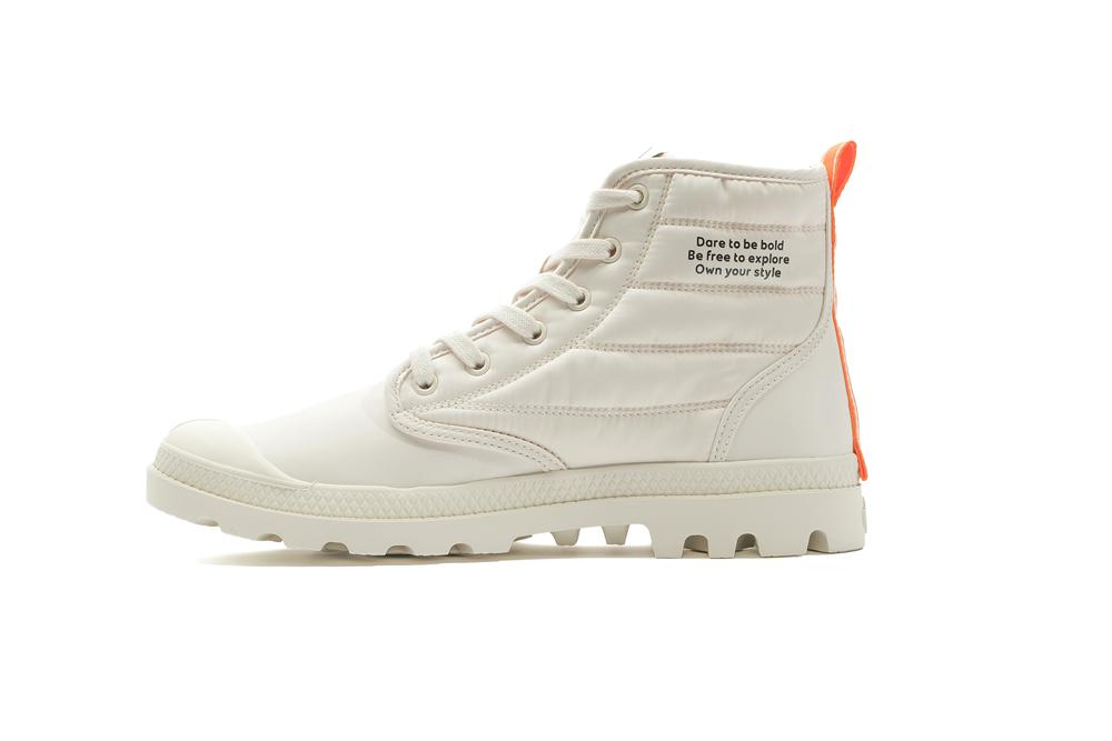 Clay White Palladium PAMPA HI DARE RHONA Women High Tops Shoes  Israel |  34670-PLBC