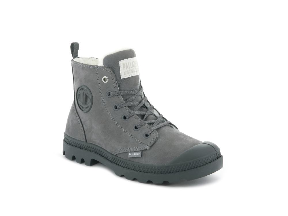 Cloudburst / Charcoal Grey Palladium PAMPA HI ZIP WL Women High Tops Shoes  Israel |  80916-WQKJ