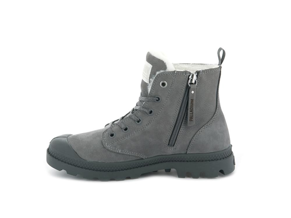 Cloudburst / Charcoal Grey Palladium PAMPA HI ZIP WL Women High Tops Shoes  Israel |  80916-WQKJ