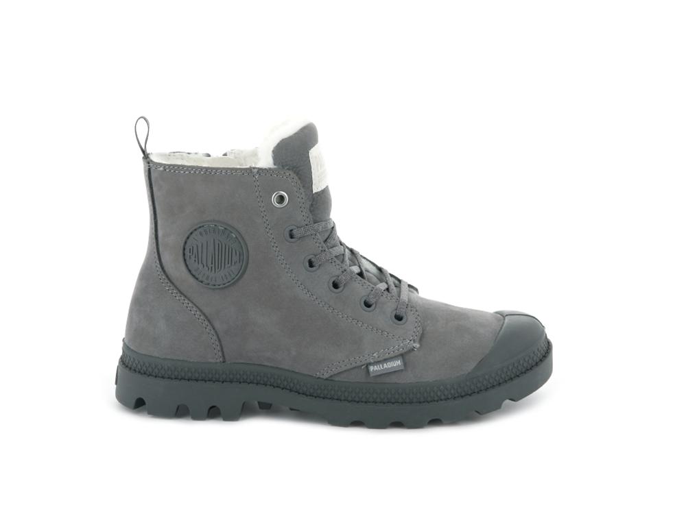 Cloudburst / Charcoal Grey Palladium PAMPA HI ZIP WL Women High Tops Shoes  Israel |  80916-WQKJ