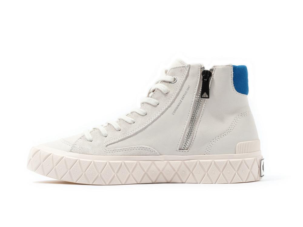 Cream Wihte / Sky D Palladium PALLA ACE CHUKKA SUEDE Women High Tops Shoes  Israel |  74206-PKIO