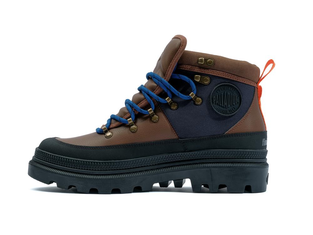 Dark Brown Palladium PALLATROOPER HIKER WP+ X FINISTERRE Women High Tops Shoes  Israel |  65147-YRIZ