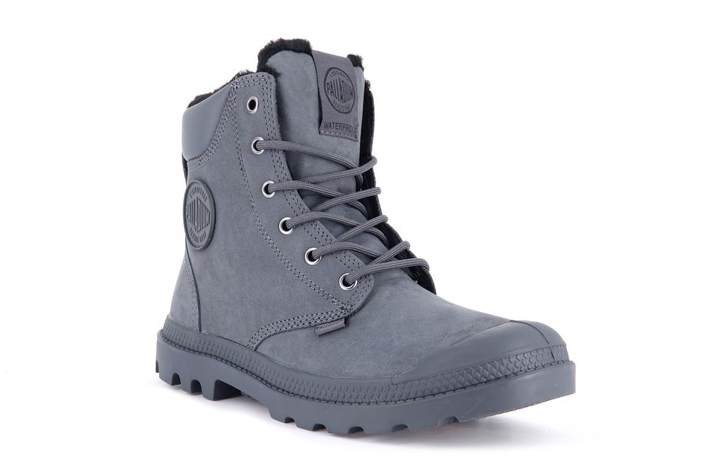 Dark Shadow Grey Palladium PAMPA SPORT CUFF WPS Women High Top Boots  Israel |  43692-YDXL