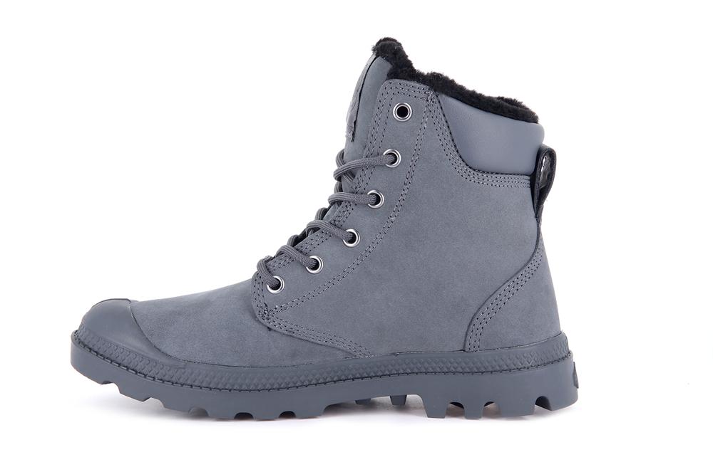 Dark Shadow Grey Palladium PAMPA SPORT CUFF WPS Women High Top Boots  Israel |  43692-YDXL