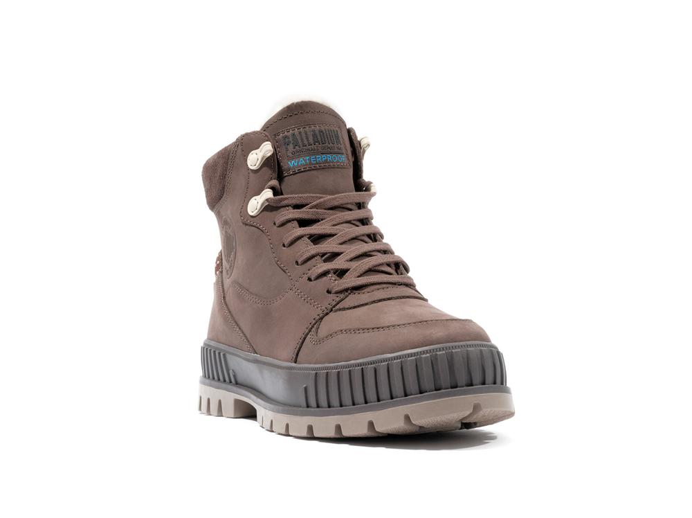 Dear Brown Palladium PALLASHOCK WARM WP Men High Tops Shoes  Israel |  86945-IHYO