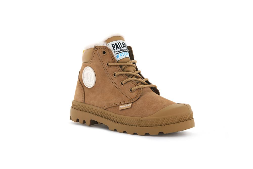 Dear Brown Palladium PAMPA HI CUFF WPS OZ Kids' High Top Boots  Israel |  31560-EBOI