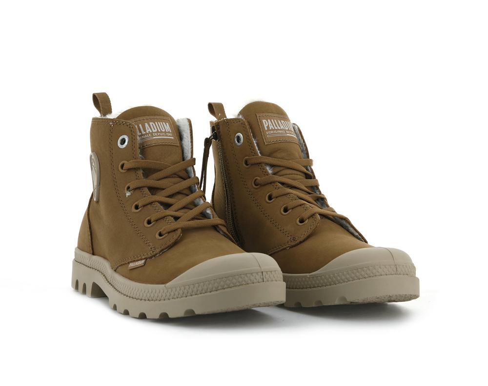 Dear Brown Palladium PAMPA HI ZIP WL Women High Tops Shoes  Israel |  43251-MIDK