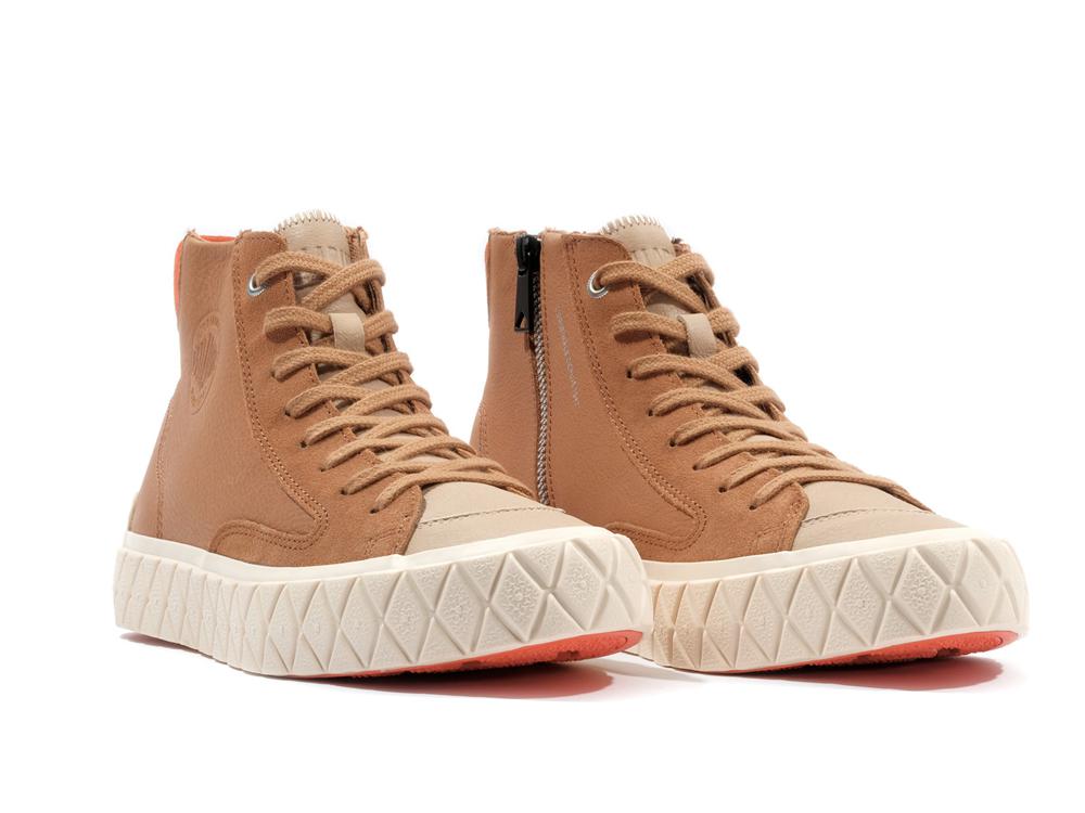 Dear Brown / Firecracker Palladium PALLA ACE CHUKKA SUEDE Women High Tops Shoes  Israel |  84953-DBGR