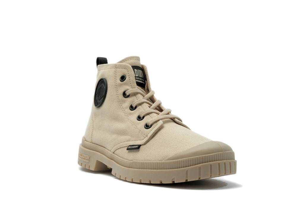 Desert Beige Palladium PAMPA SP20 HI CANVAS Women High Tops Shoes  Israel |  02395-DZRO