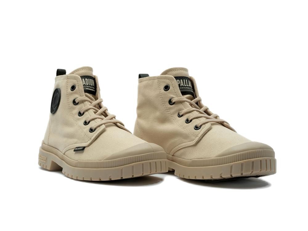 Desert Beige Palladium PAMPA SP20 HI CANVAS Women High Tops Shoes  Israel |  02395-DZRO