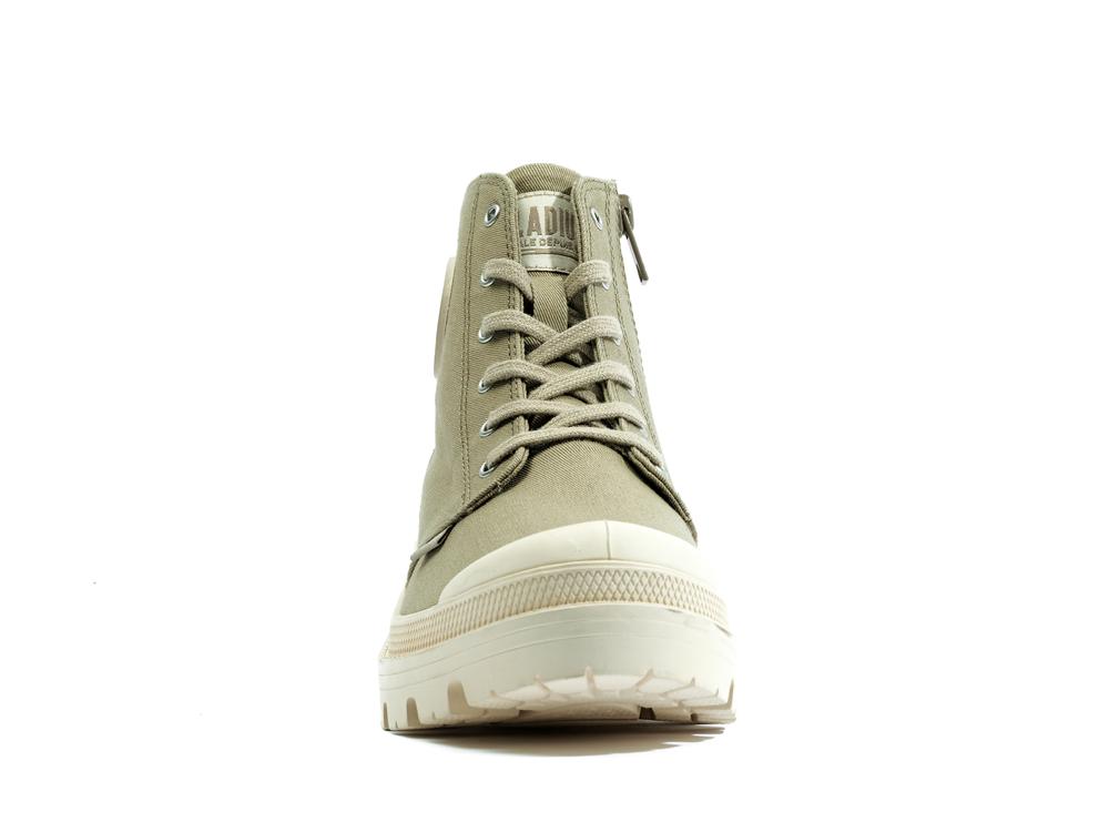 Dune Grey Palladium PALLABASE TWILL Women High Top Boots  Israel |  28194-ROYQ