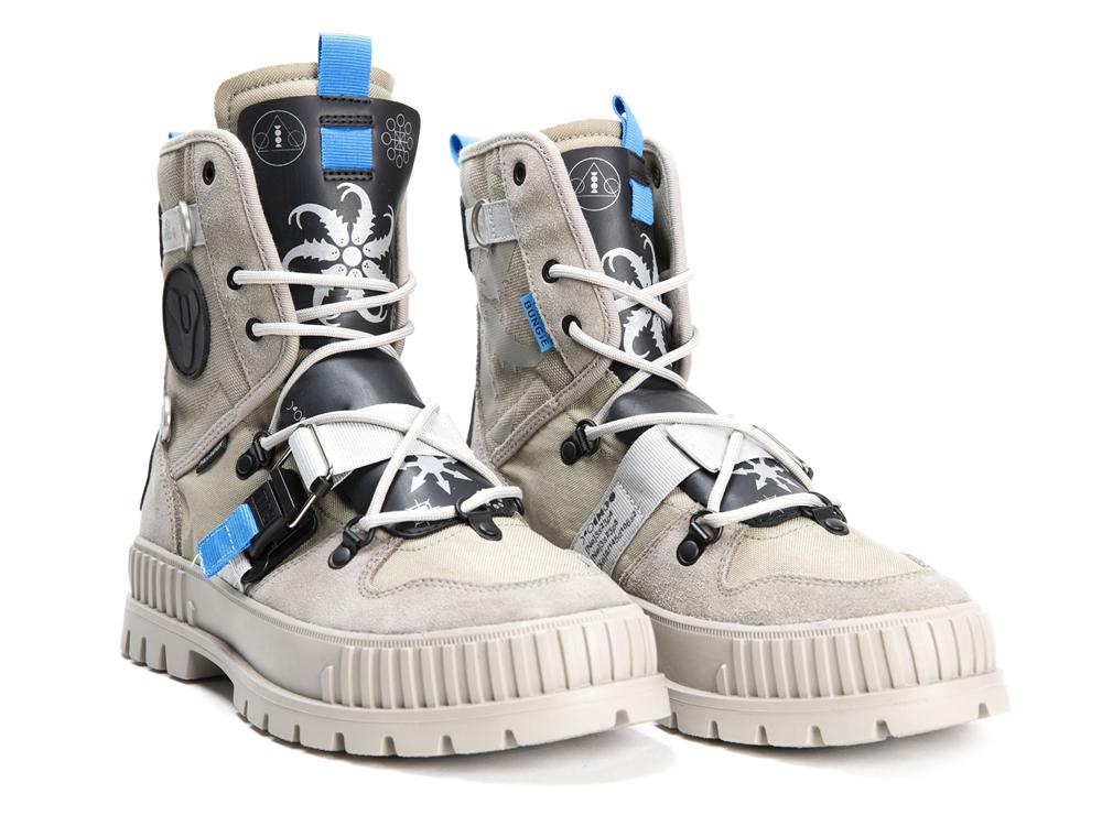 Dune Grey Palladium PALLASHOCK X DESTINY Kids' High Top Boots  Israel |  60798-CDUT