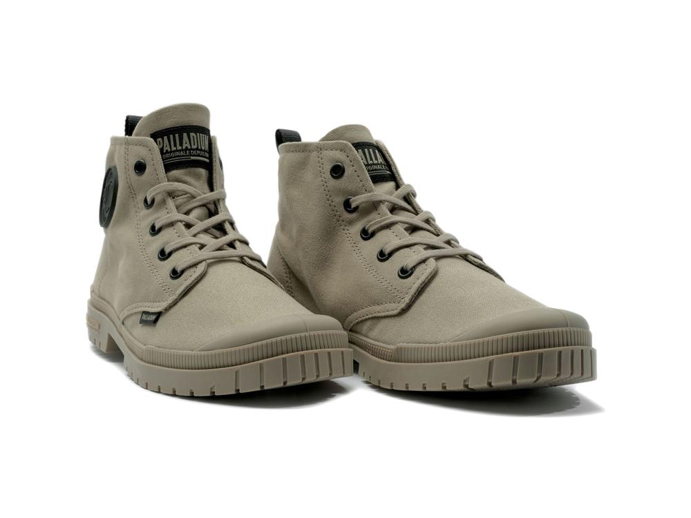 Dune Grey Palladium PAMPA SP20 HI CANVAS Men High Tops Shoes  Israel |  63048-RKTZ