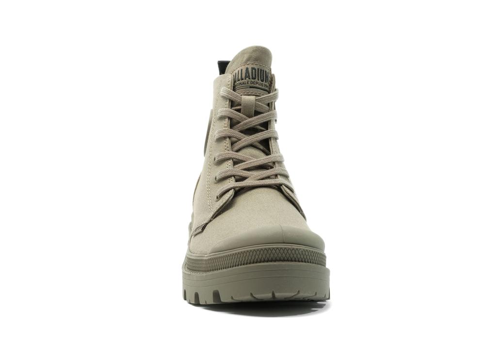 Dusky Green Palladium PALLABASE TWILL Women High Top Boots  Israel |  95701-YQOJ