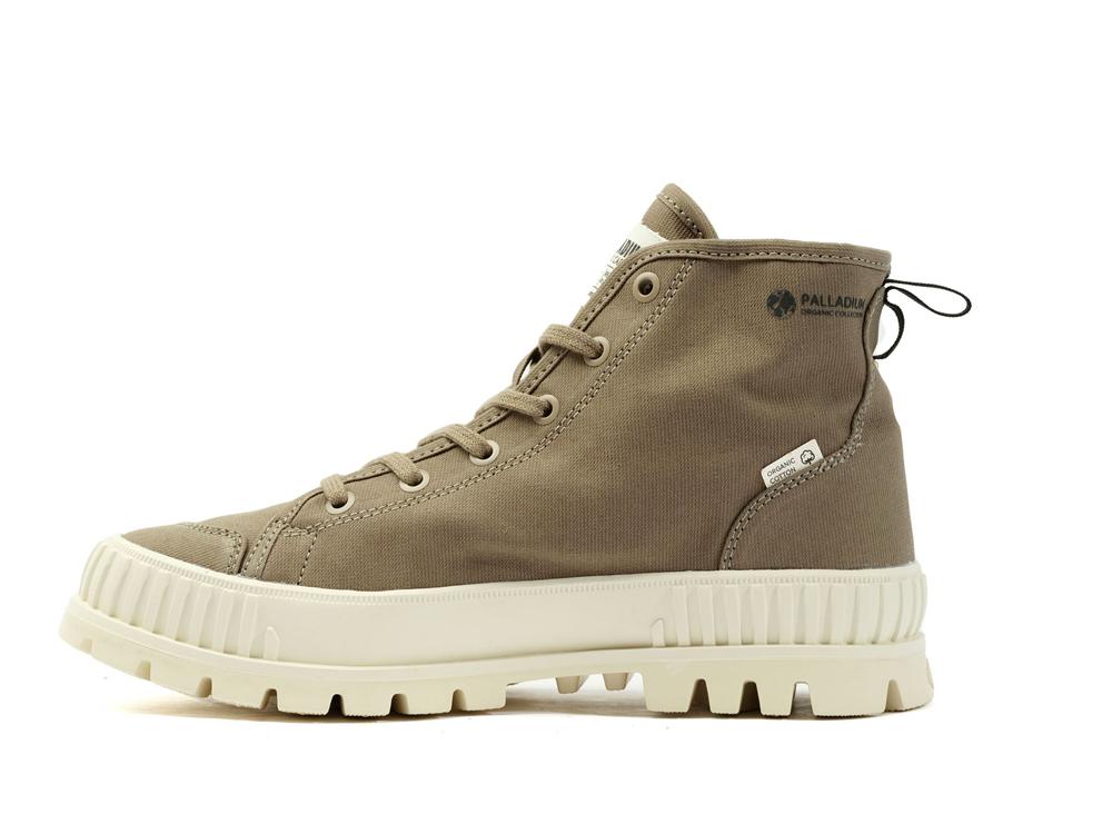 Dusky Green Palladium PALLASHOCK ORGANIC 2 Women High Top Sneakers  Israel |  12864-LOTM