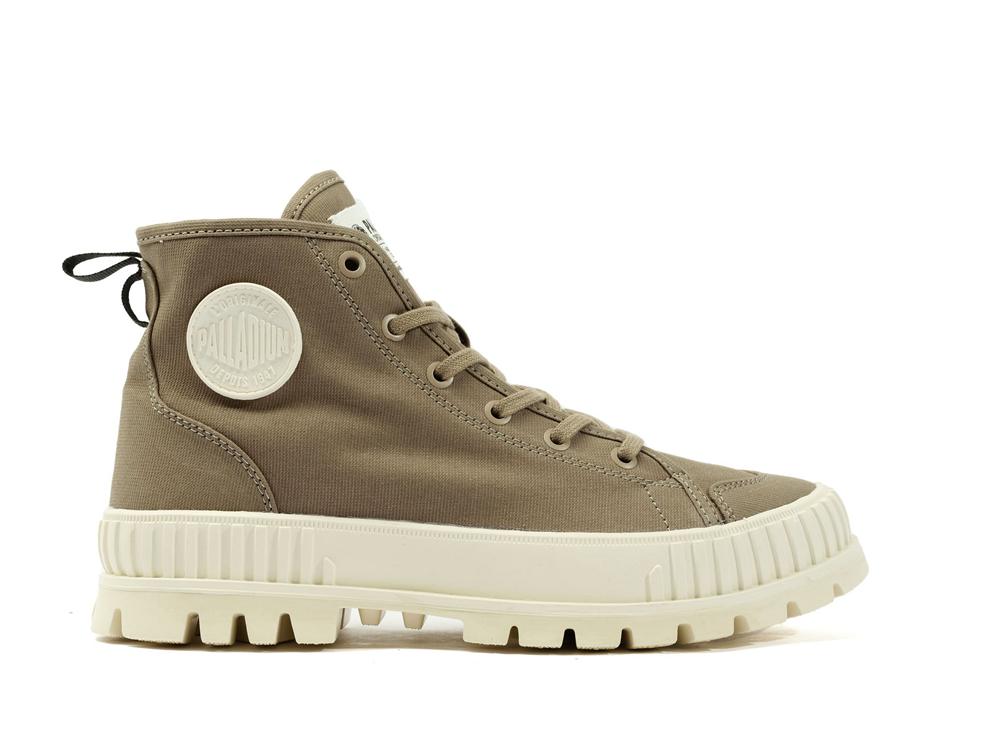 Dusky Green Palladium PALLASHOCK ORGANIC 2 Women High Top Sneakers  Israel |  12864-LOTM