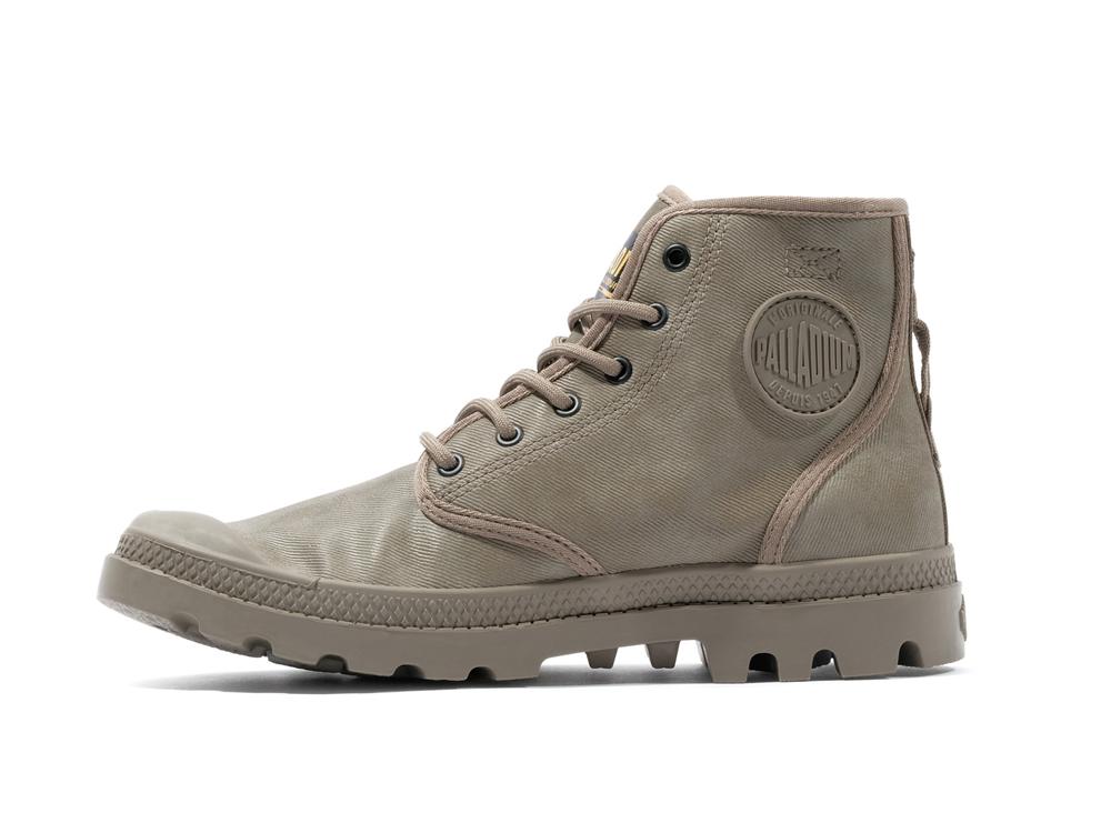 Dusky Green Palladium PAMPA HI COATED Women High Tops Shoes  Israel |  41953-WYZG