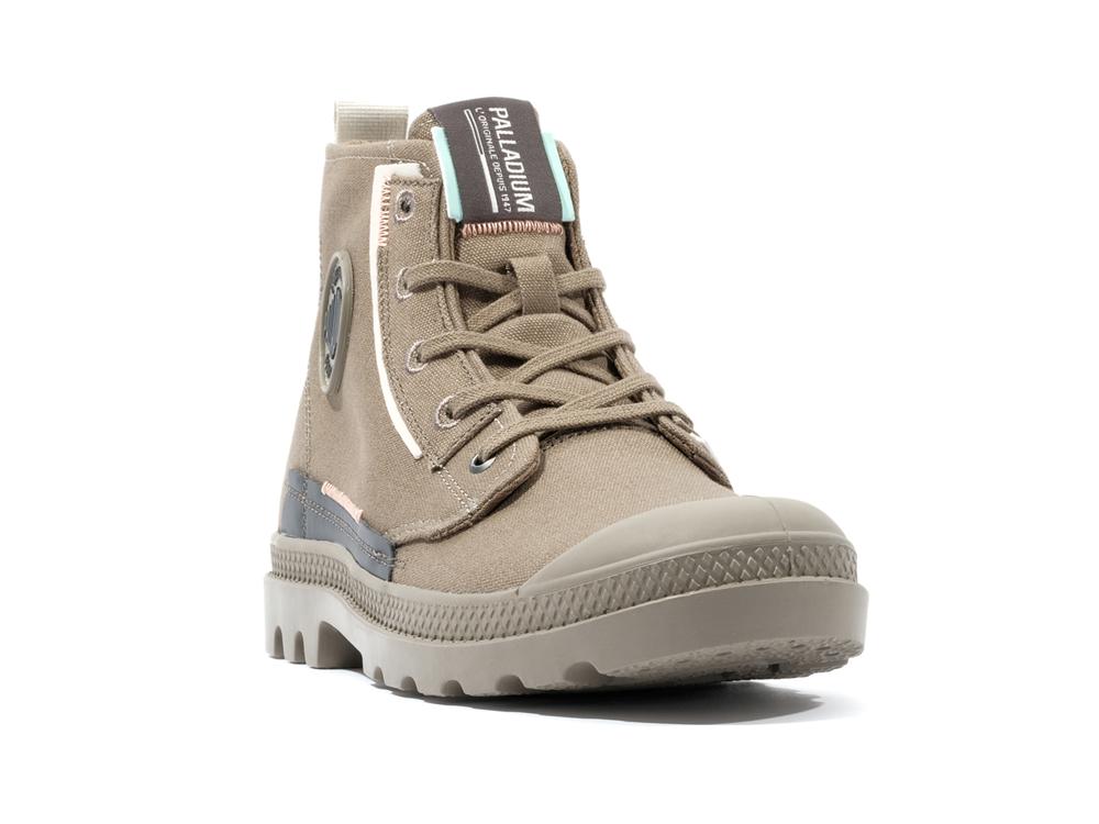 Dusky Green Palladium PAMPA UNDERLAYER Women High Tops Shoes  Israel |  21450-GPQH