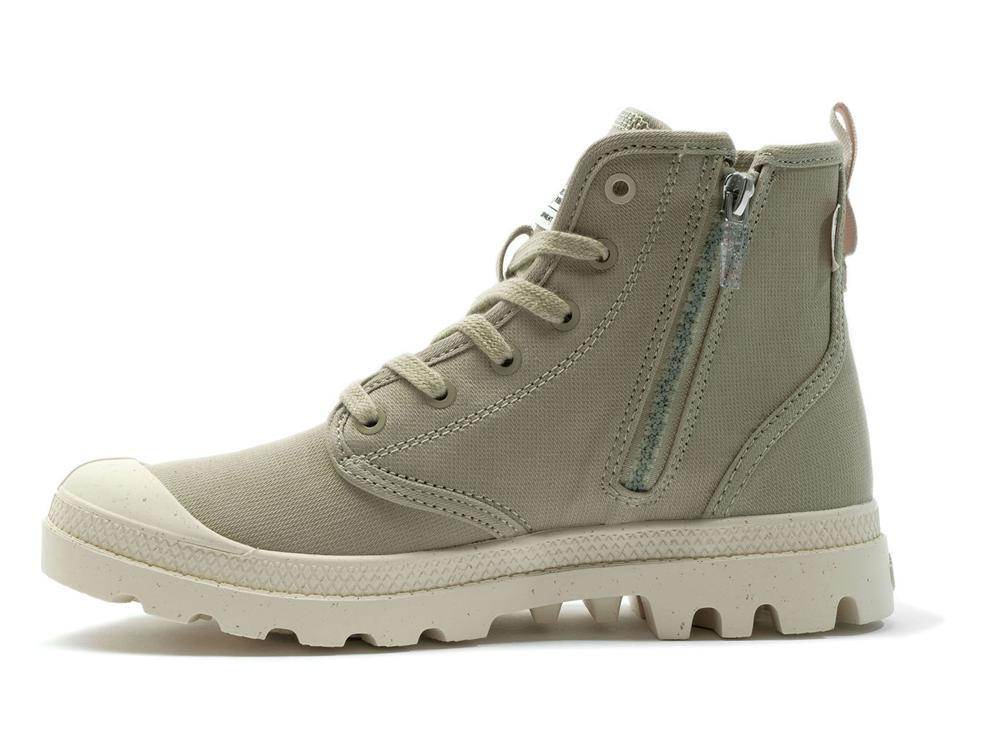 Eucalyptus Green Palladium PAMPA HI ZIP ORGANIC Women High Tops Shoes  Israel |  65920-QGDC