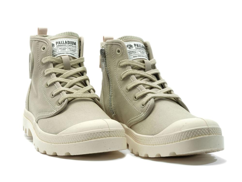 Eucalyptus Green Palladium PAMPA HI ZIP ORGANIC Women High Tops Shoes  Israel |  65920-QGDC