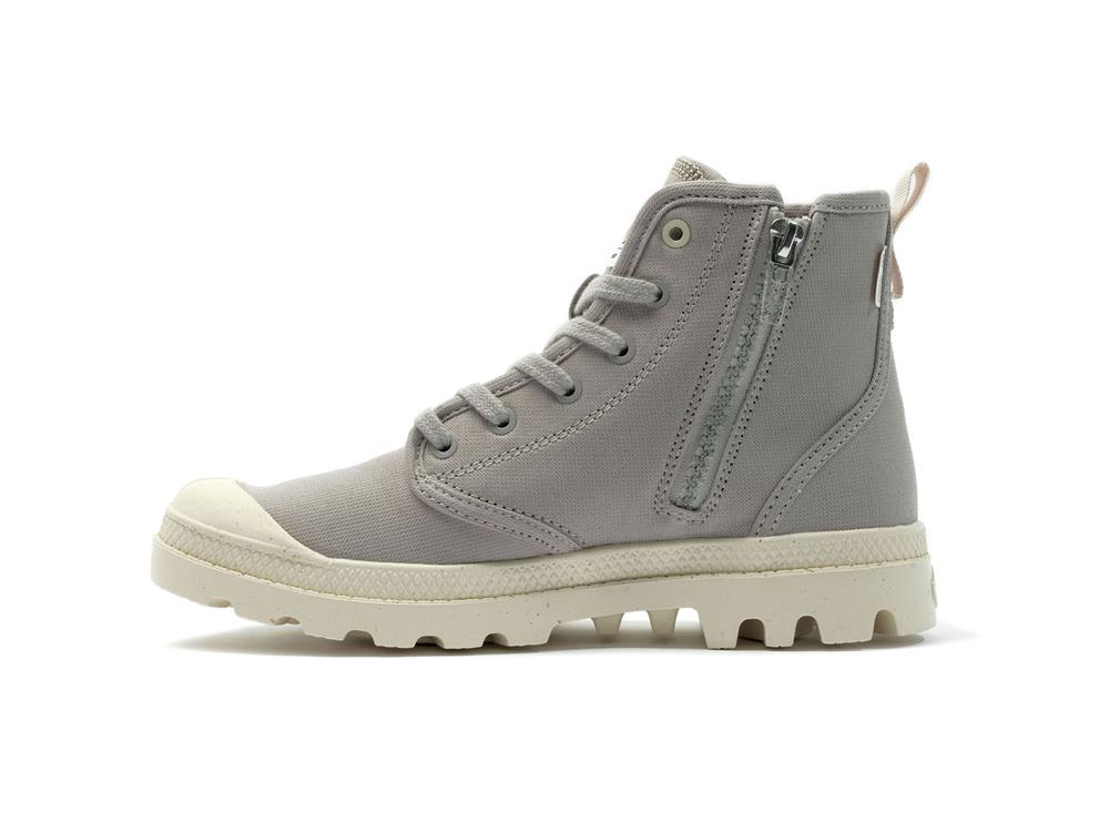 Grey Berry Palladium PAMPA HI ZIP ORGANIC Women High Tops Shoes  Israel |  05326-ODCE