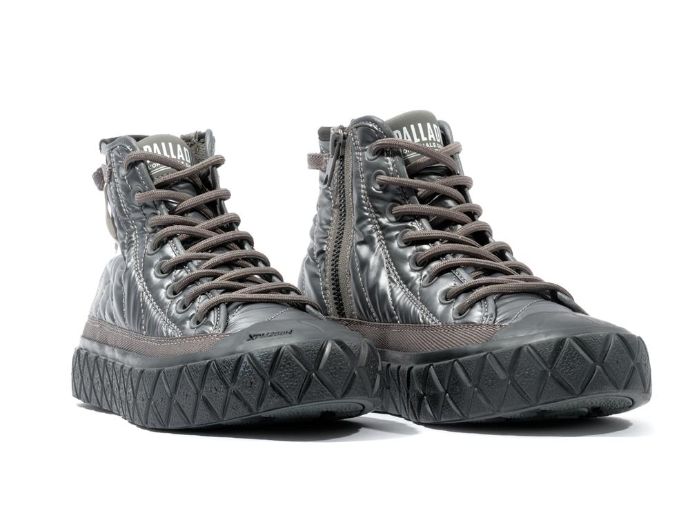 Gun Metal Grey Palladium PALLA ACE RE-QUILT W Women High Tops Shoes  Israel |  56297-OBFX