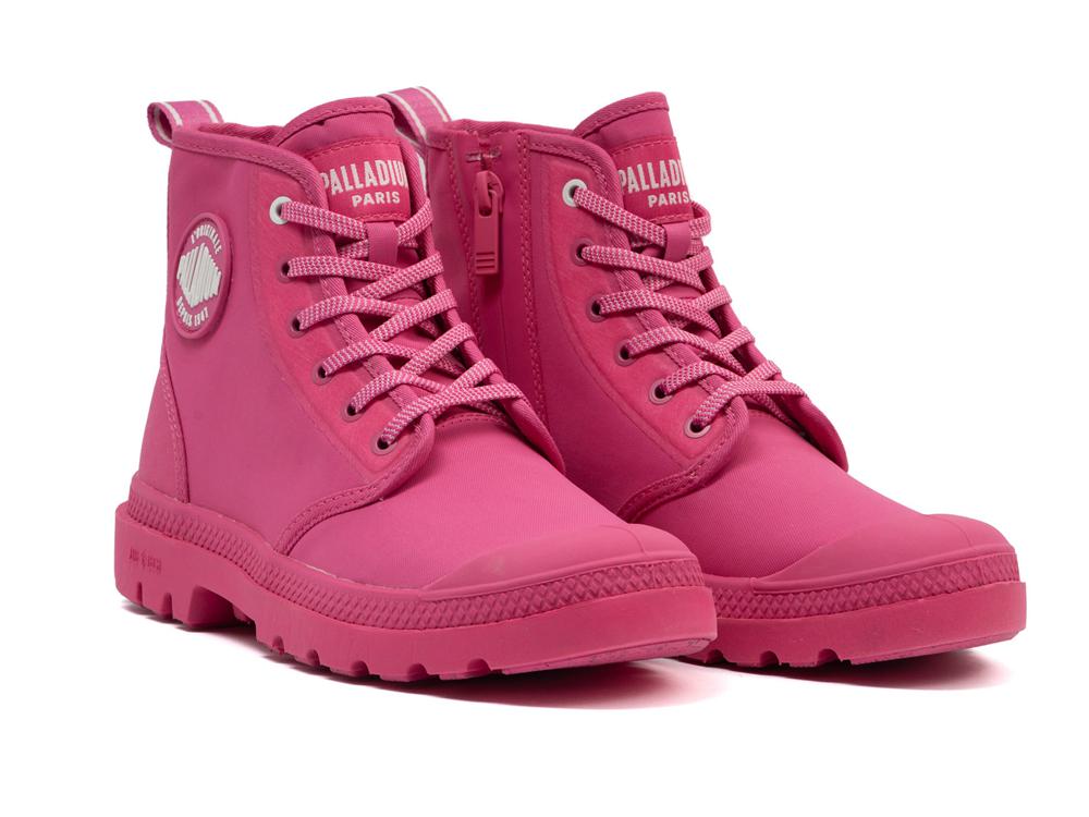 Hot Pink Palladium PAMPA LITE+ HI PARIS Men High Tops Shoes  Israel |  45036-TBAH