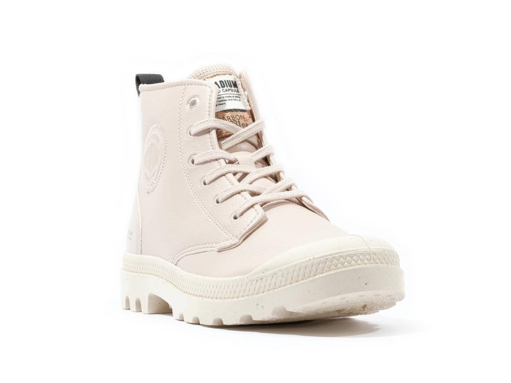 Light Pink Palladium PAMPA HI RE-VEGAN LTH Women High Tops Shoes  Israel |  65093-UXTZ