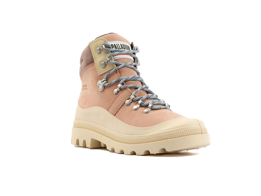 Nude Brown Palladium PALLABROUSSE HKR WP+ Women High Top Boots  Israel |  16502-JTBV