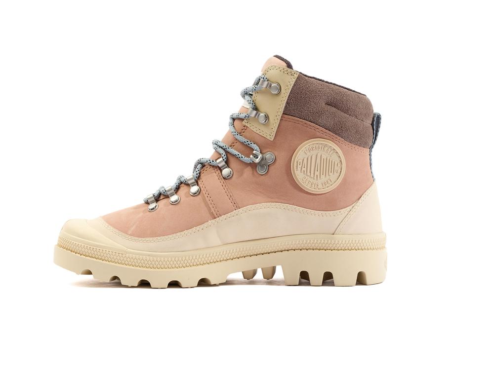 Nude Brown Palladium PALLABROUSSE HKR WP+ Women High Top Boots  Israel |  16502-JTBV